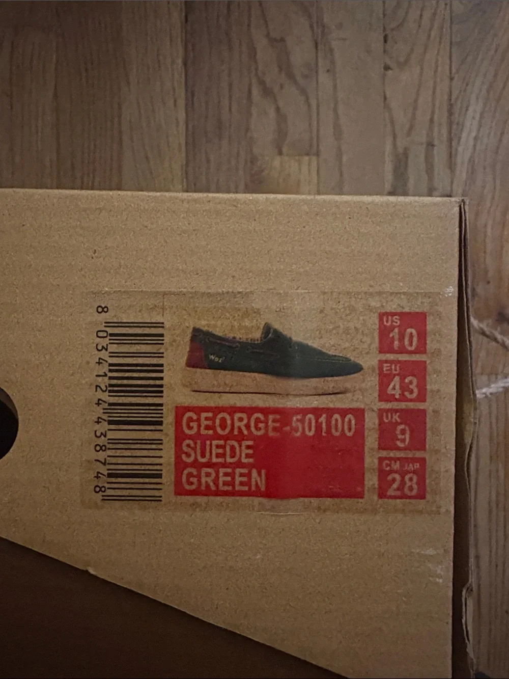 Woz?suede Green Suede Men's Boat Shoes with Tan Accents